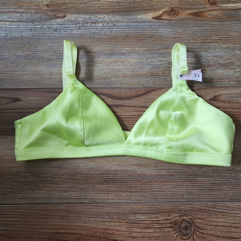 Victoria's Secret Tease Bralette Womens XS Yellow Green NEW